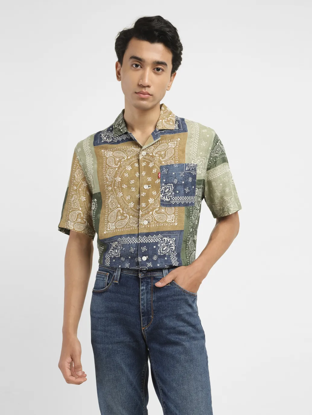 Men's Paisley Regular Fit Linen Shirt - Image 6