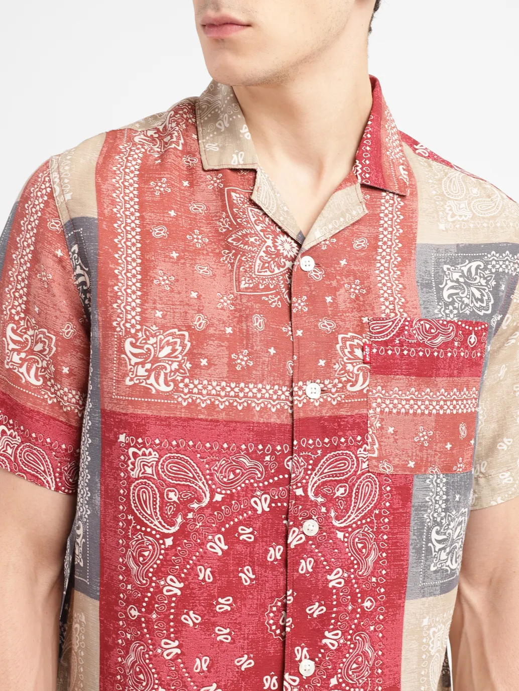 Men's Paisley Regular Fit Linen Shirt - Image 5