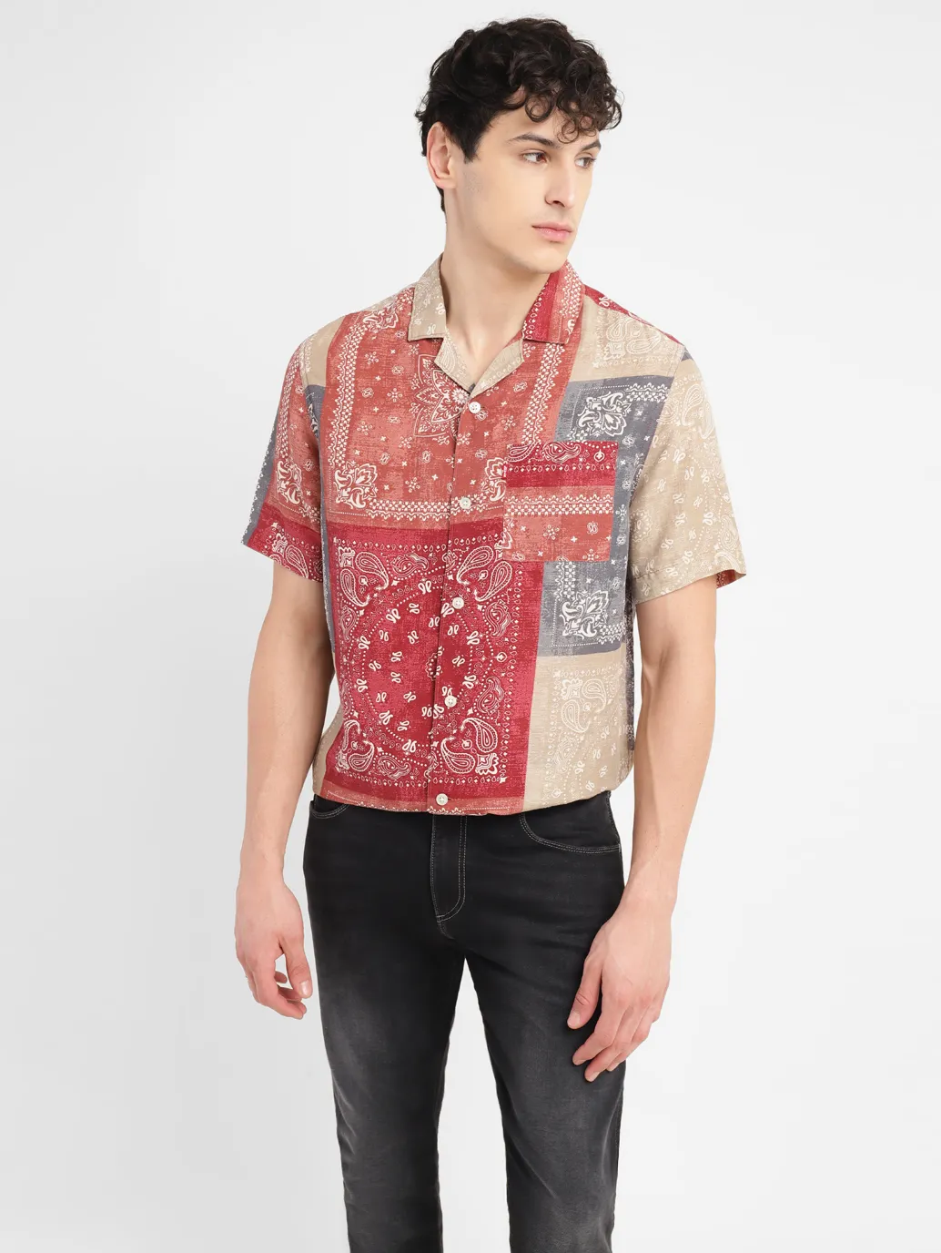 Men's Paisley Regular Fit Linen Shirt - Image 6