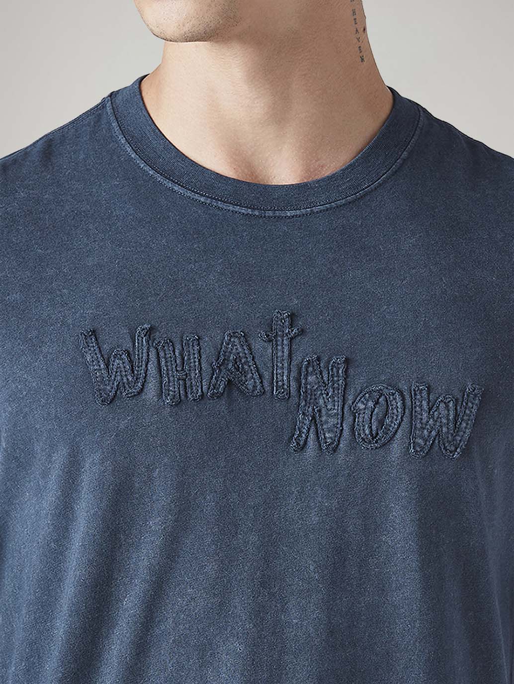 Men's Patchwork Regular Fit Overdyed T-Shirt - Image 4