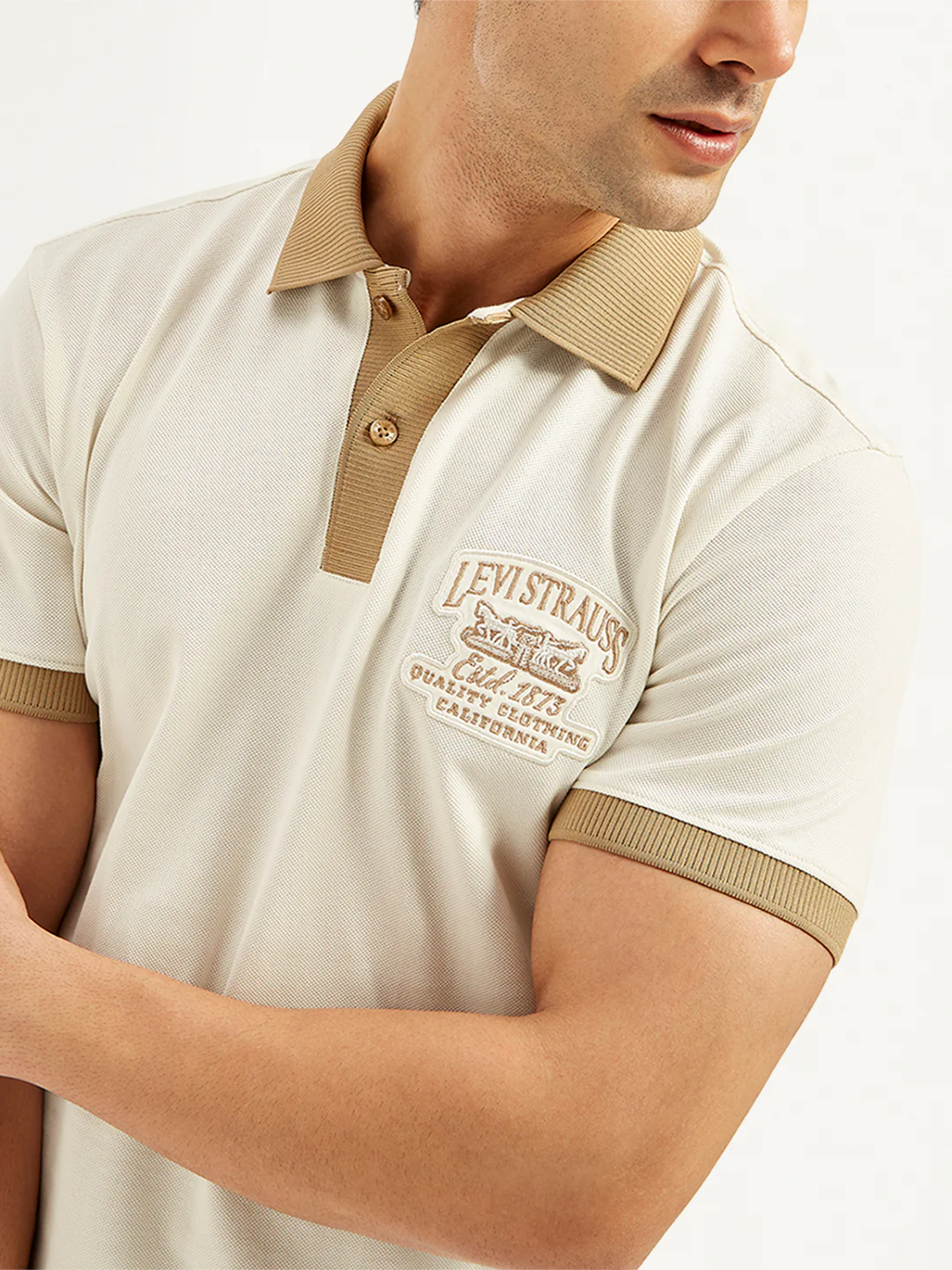 Men's Patchwork Slim Fit Polo T-Shirt - Image 5