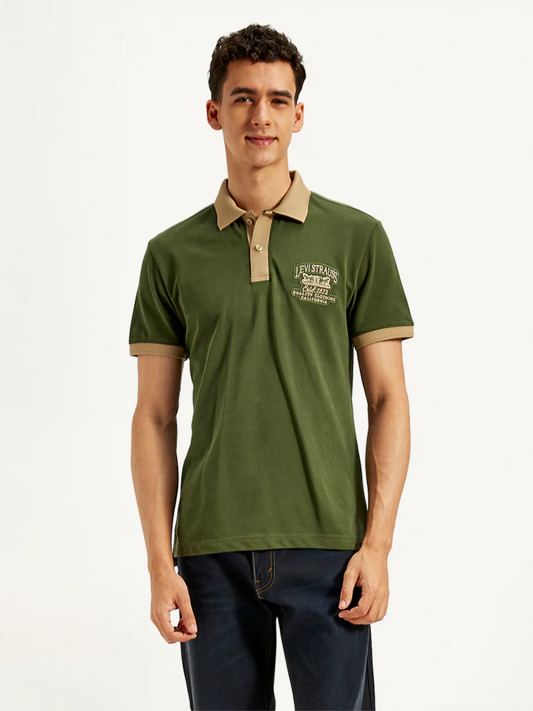 Men's Patchwork Slim Fit Polo T-Shirt - Image 2