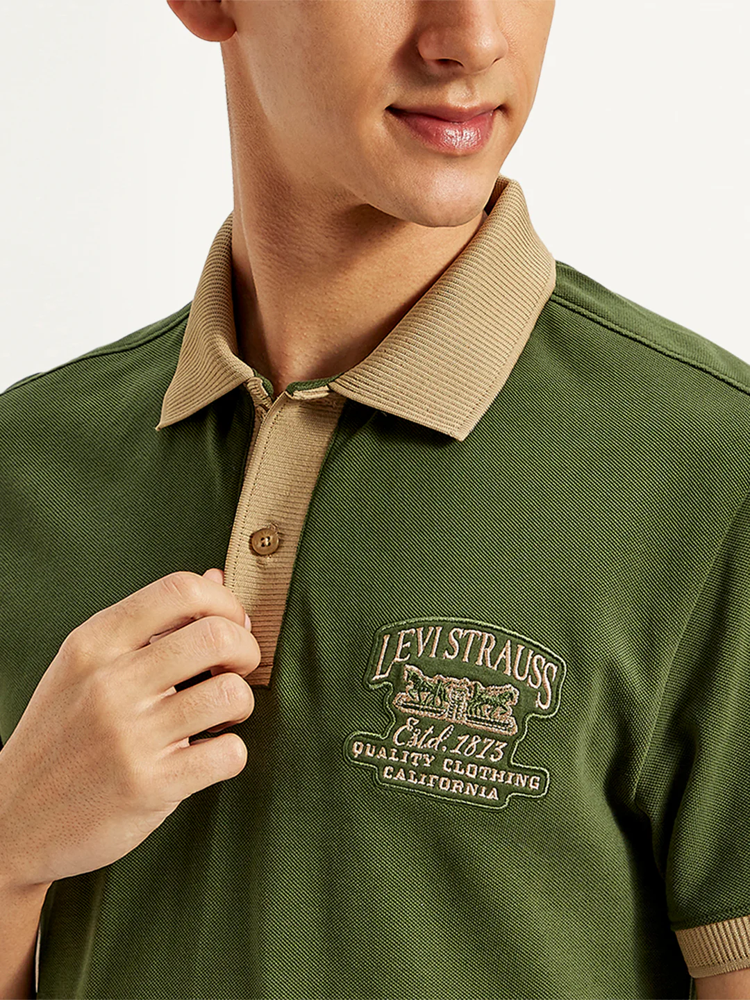 Men's Patchwork Slim Fit Polo T-Shirt - Image 5