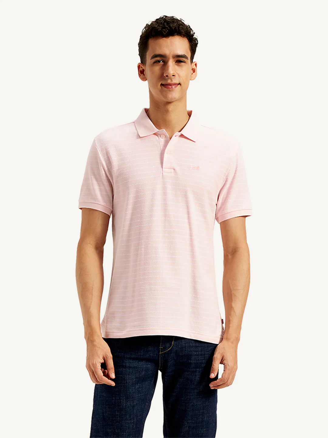 Men's Pin Stripes Slim Fit Polo T-Shirt - Image 2