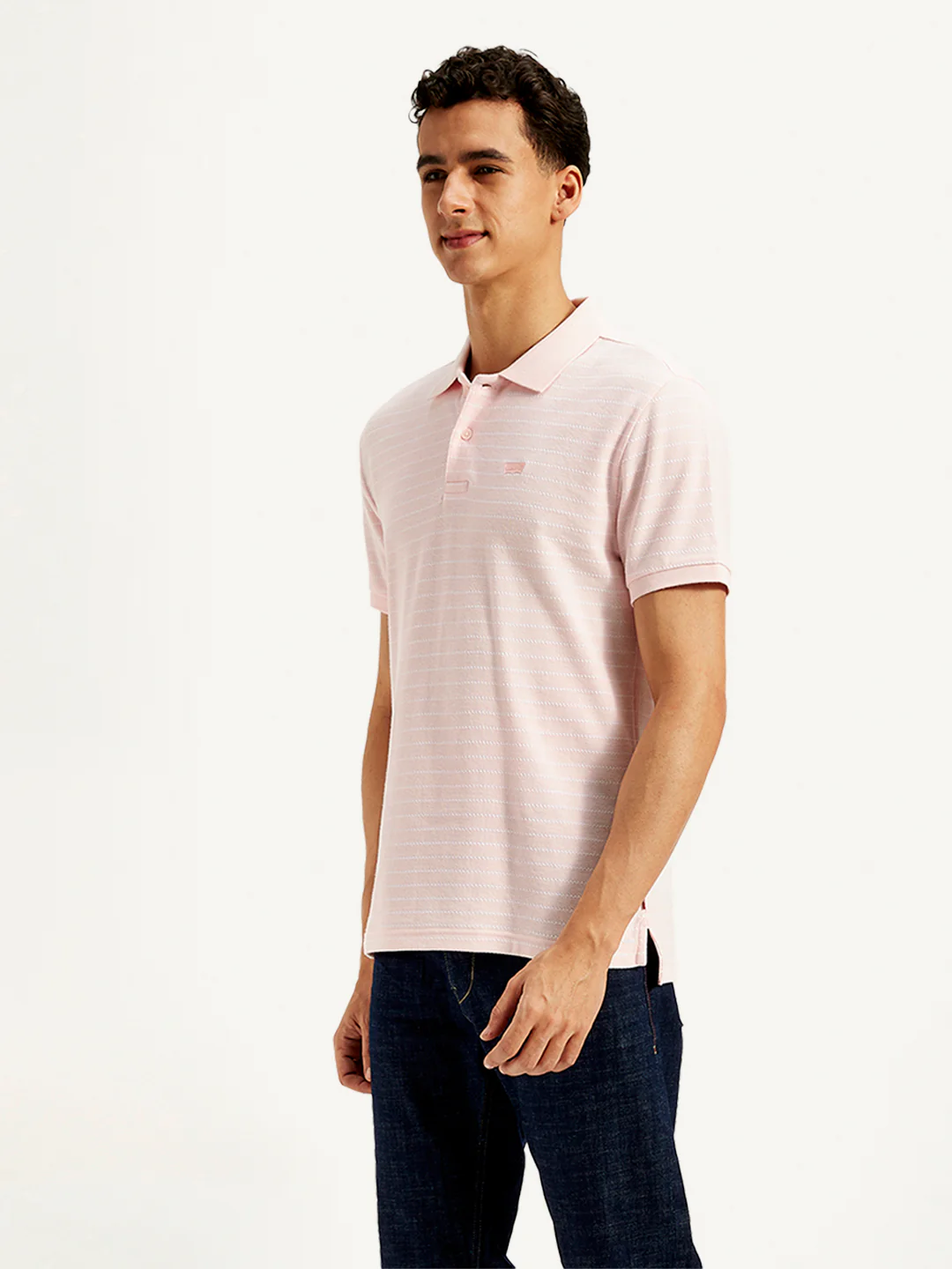 Men's Pin Stripes Slim Fit Polo T-Shirt - Image 4