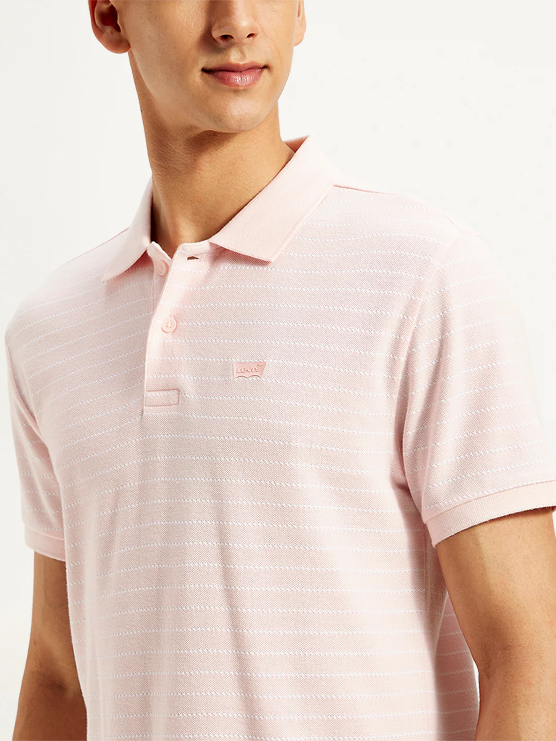 Men's Pin Stripes Slim Fit Polo T-Shirt - Image 5