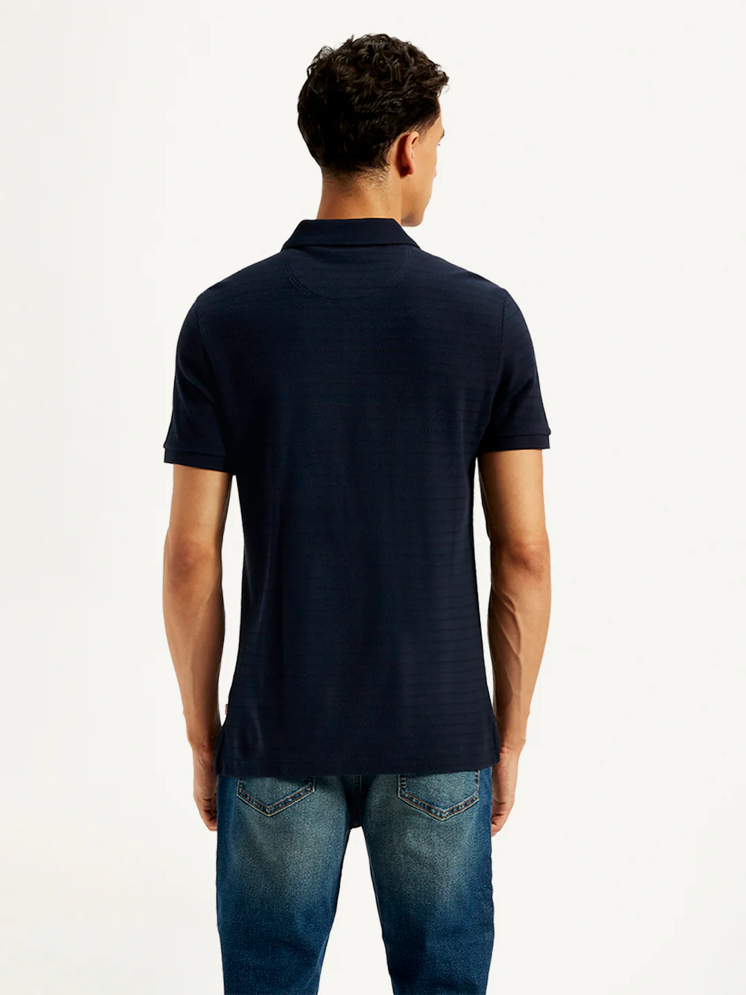 Men's Pin Stripes Slim Fit Polo T-Shirt - Image 3