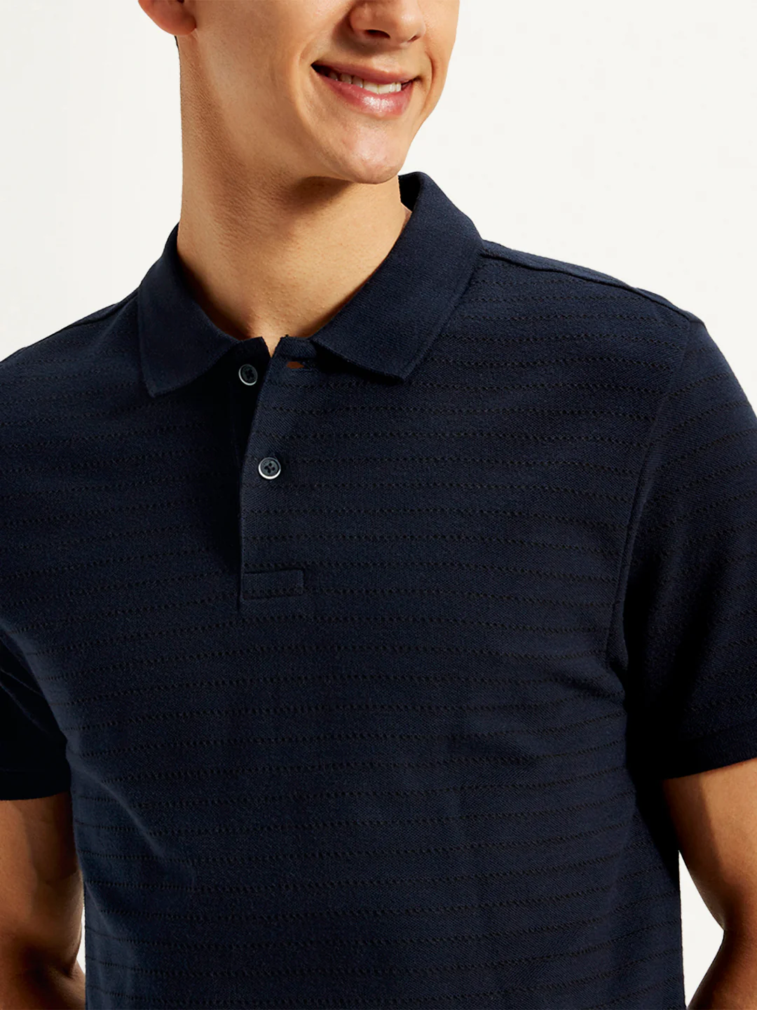 Men's Pin Stripes Slim Fit Polo T-Shirt - Image 5