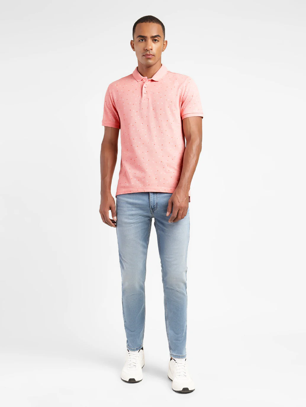 Men's Pink Polo Collar T-Shirt - Image 5