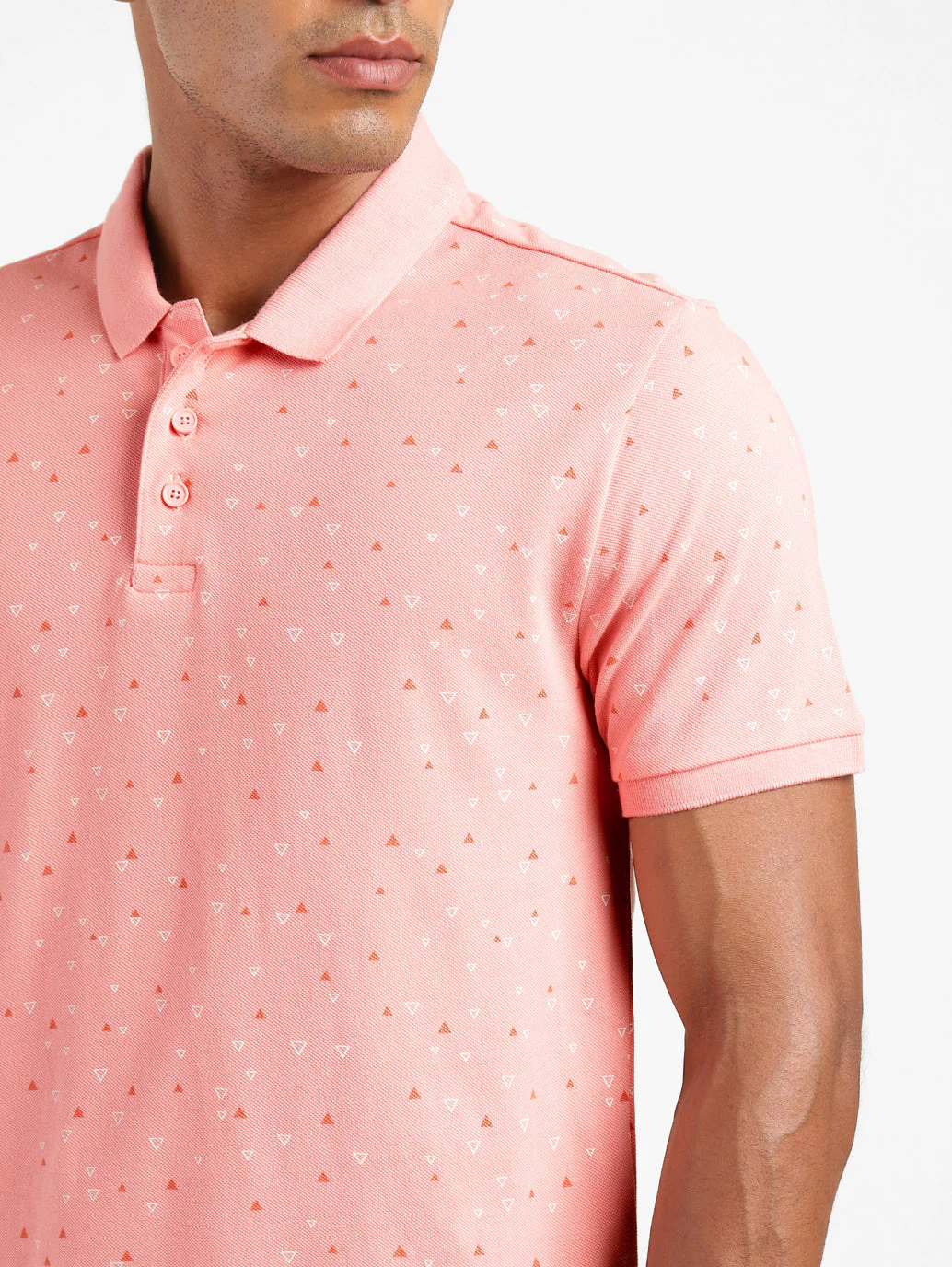 Men's Pink Polo Collar T-Shirt - Image 6