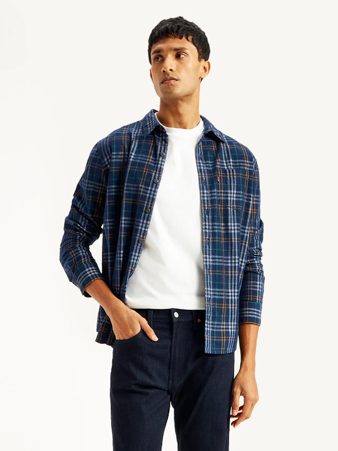 Men's Plaid Slim Fit Shirt