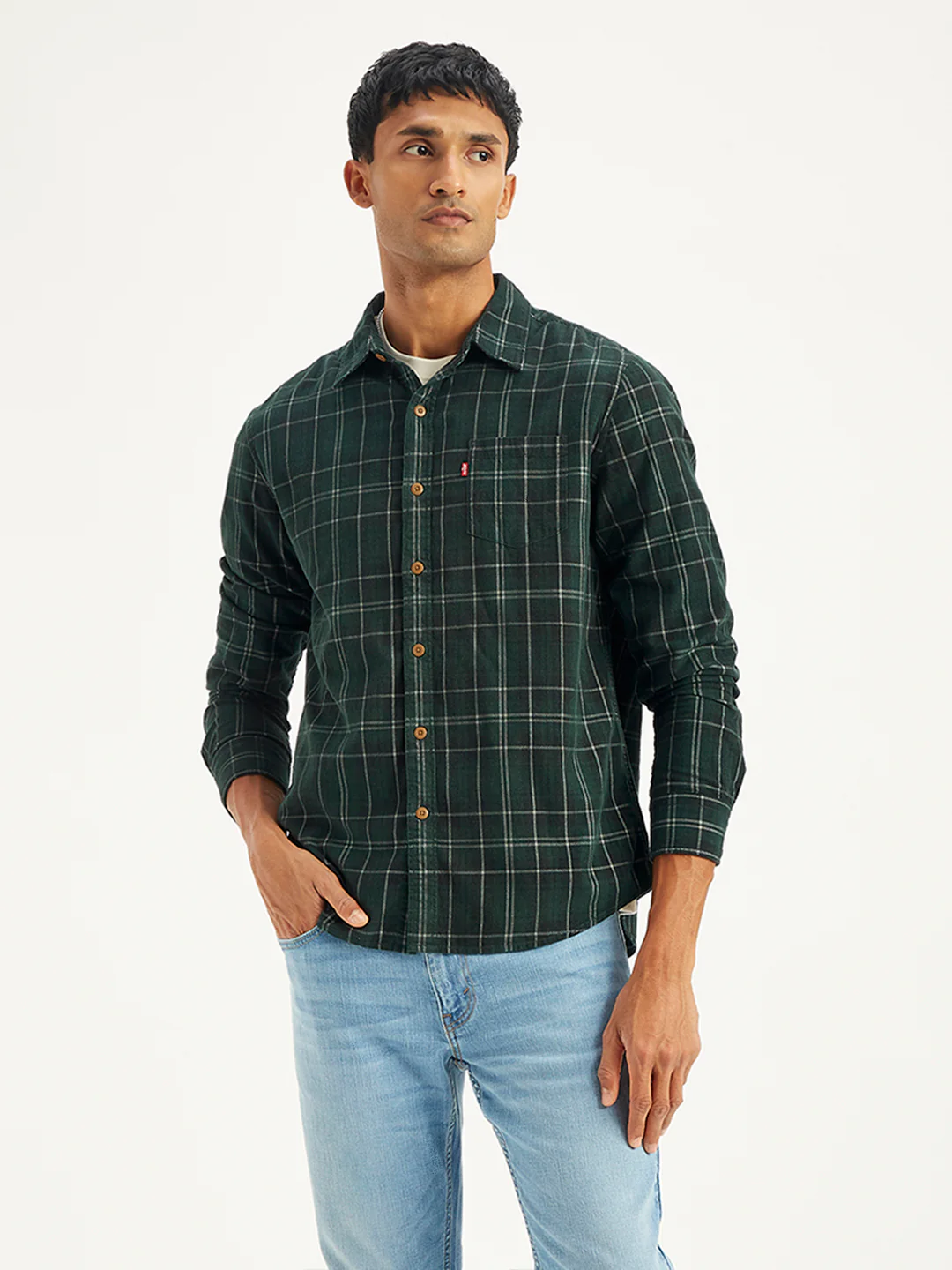 Men's Plaid Slim Fit Shirt - Image 2