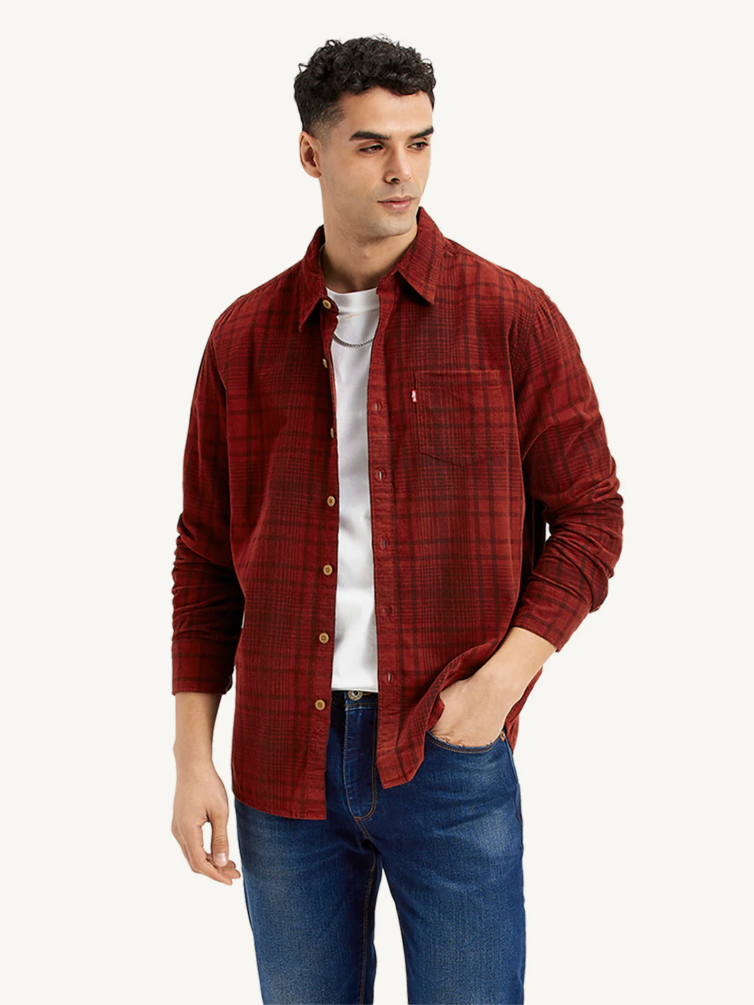 Men's Plaid Slim Fit Shirt