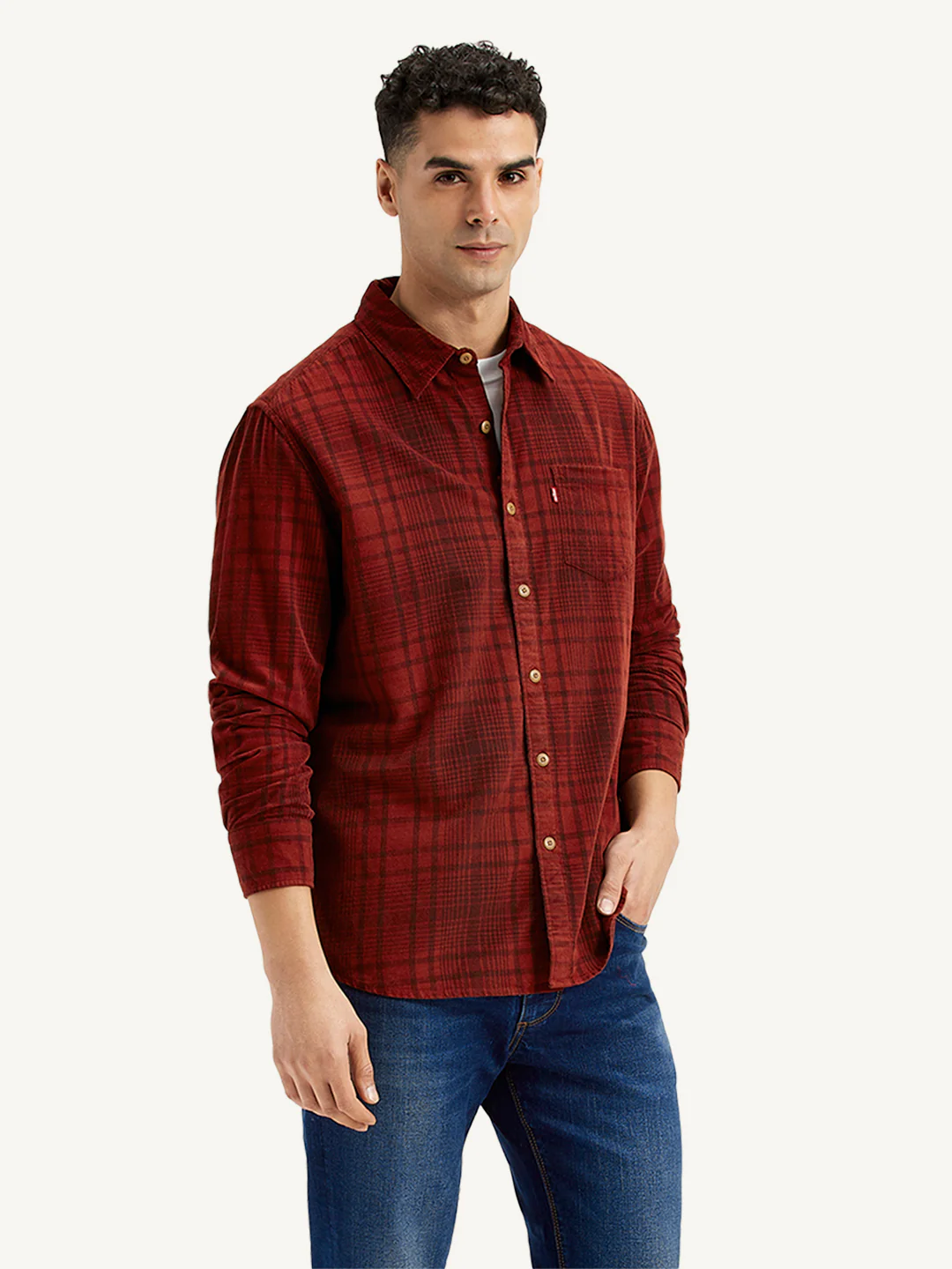 Men's Plaid Slim Fit Shirt - Image 4