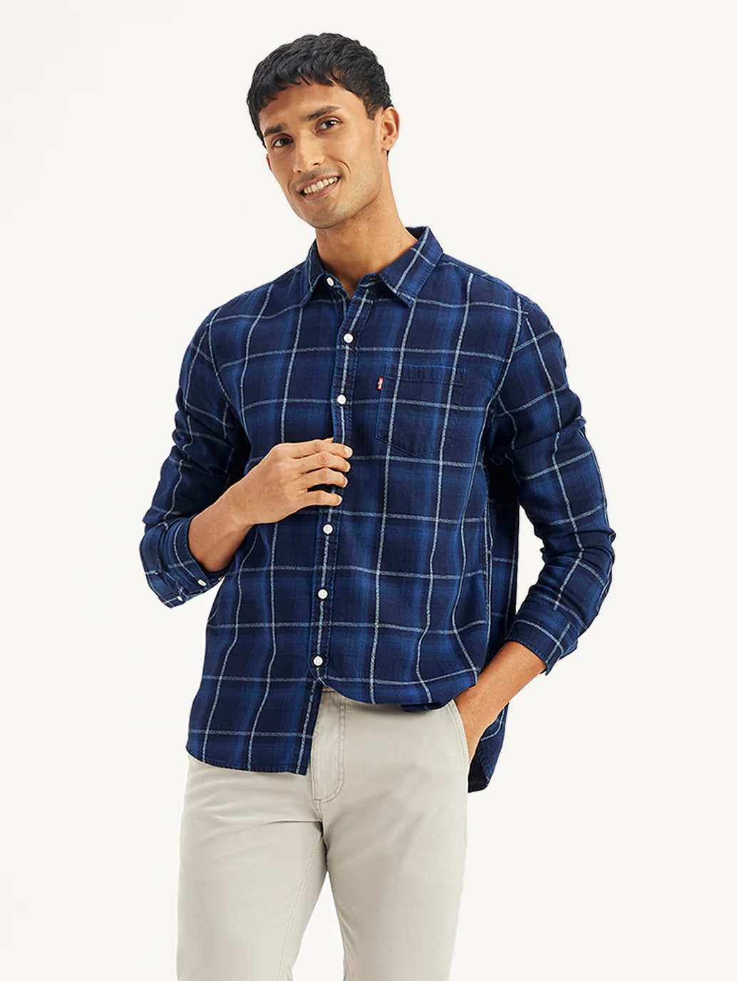 Men's Plaid Slim Fit Shirt
