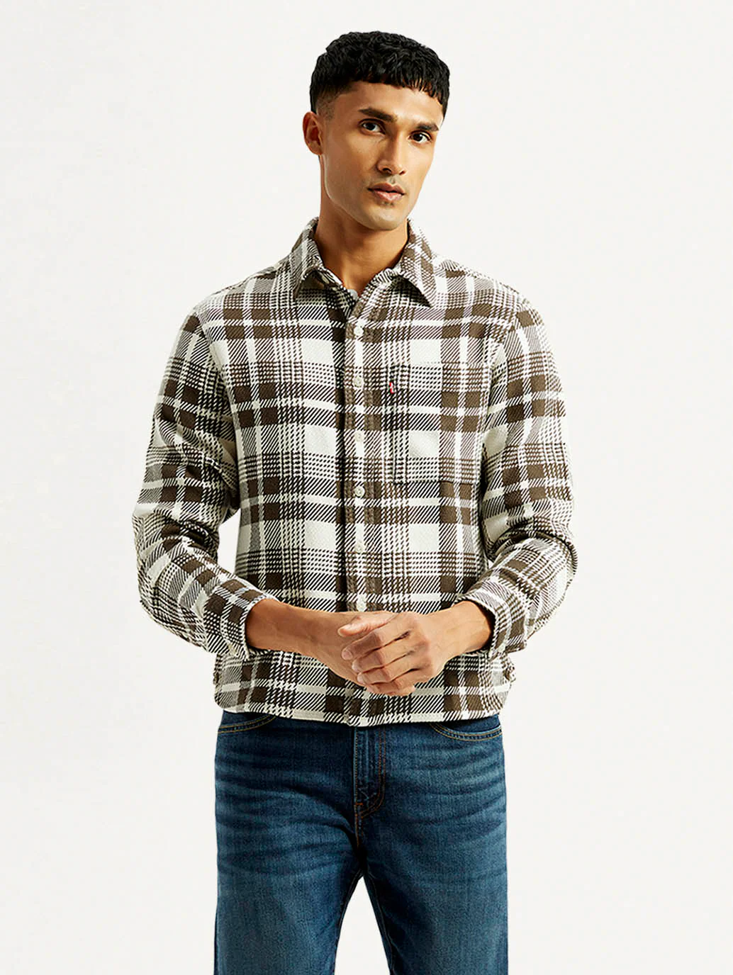 Men's Plaid Relaxed Fit Shirt - Image 2
