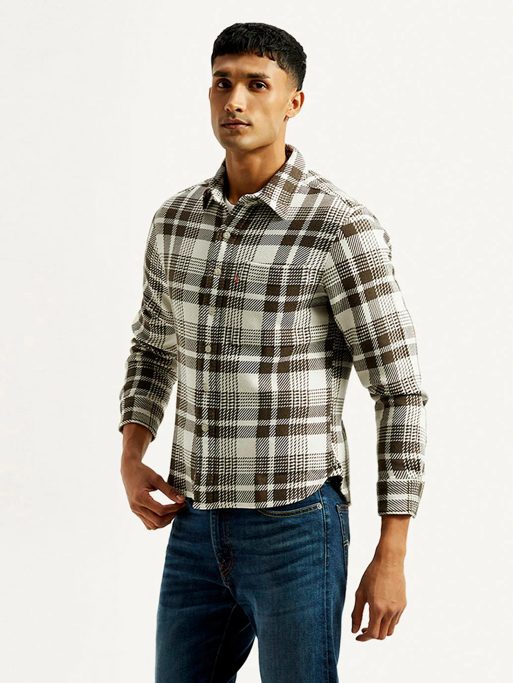 Men's Plaid Relaxed Fit Shirt - Image 5