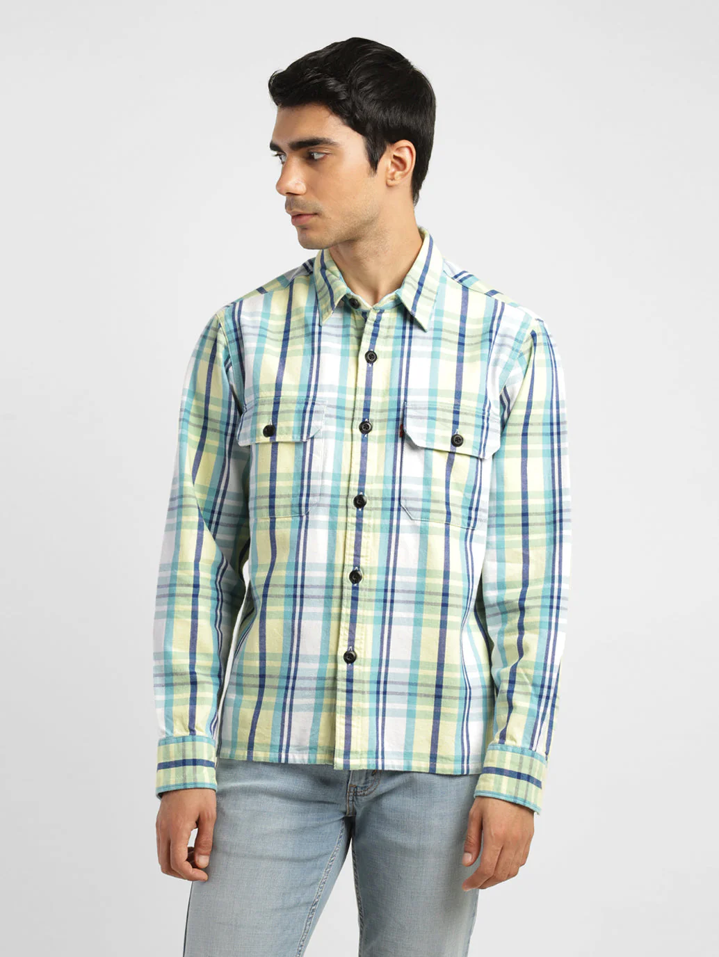 Men's Plaid Regular Fit Shirt - Image 2