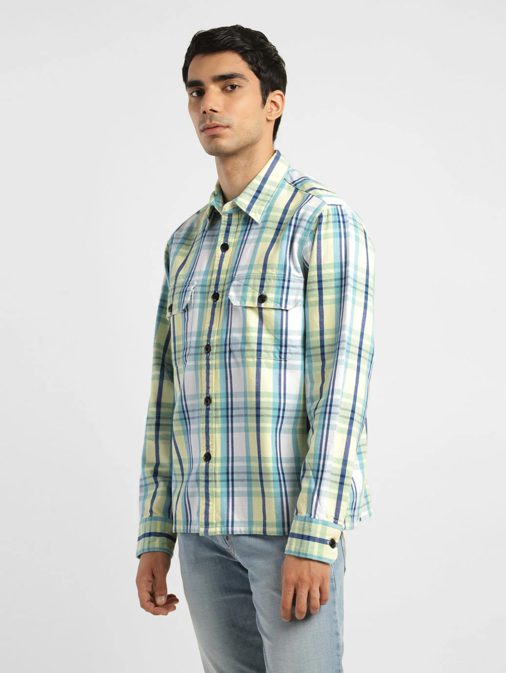 Men's Plaid Regular Fit Shirt - Image 4