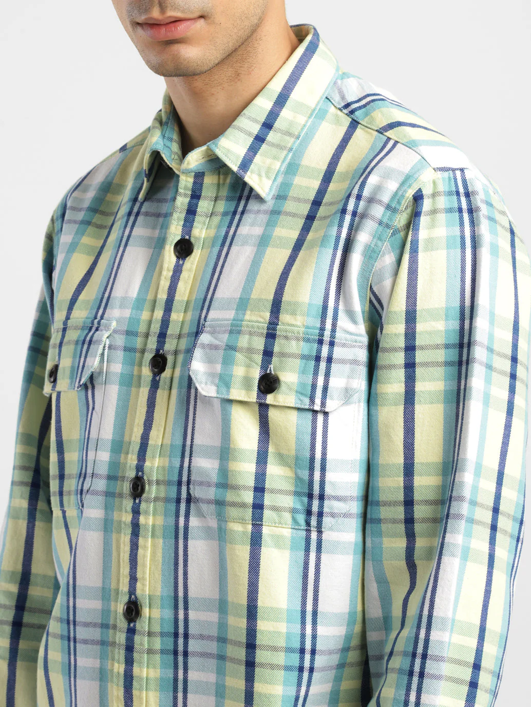Men's Plaid Regular Fit Shirt - Image 5