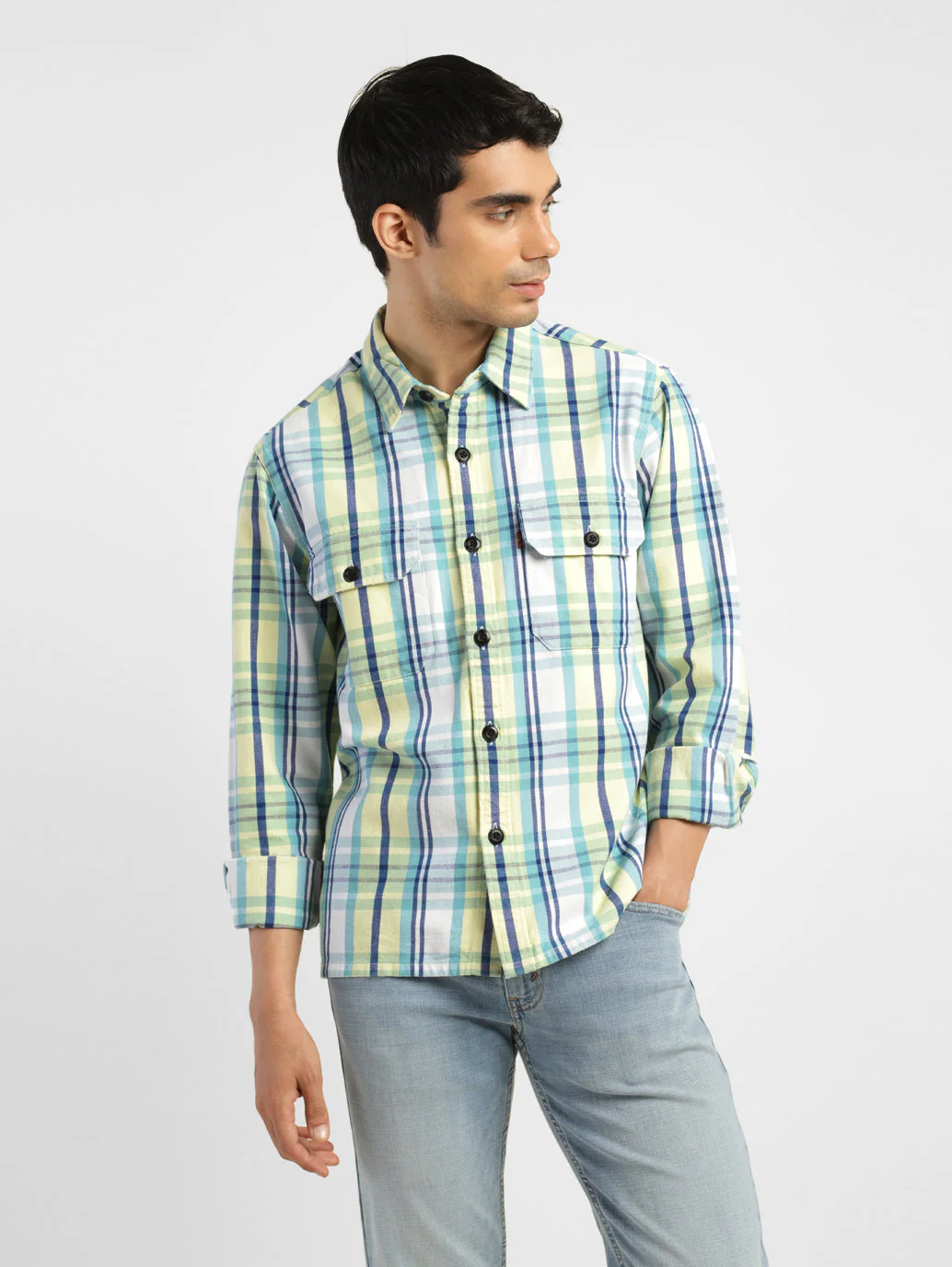 Men's Plaid Regular Fit Shirt - Image 6