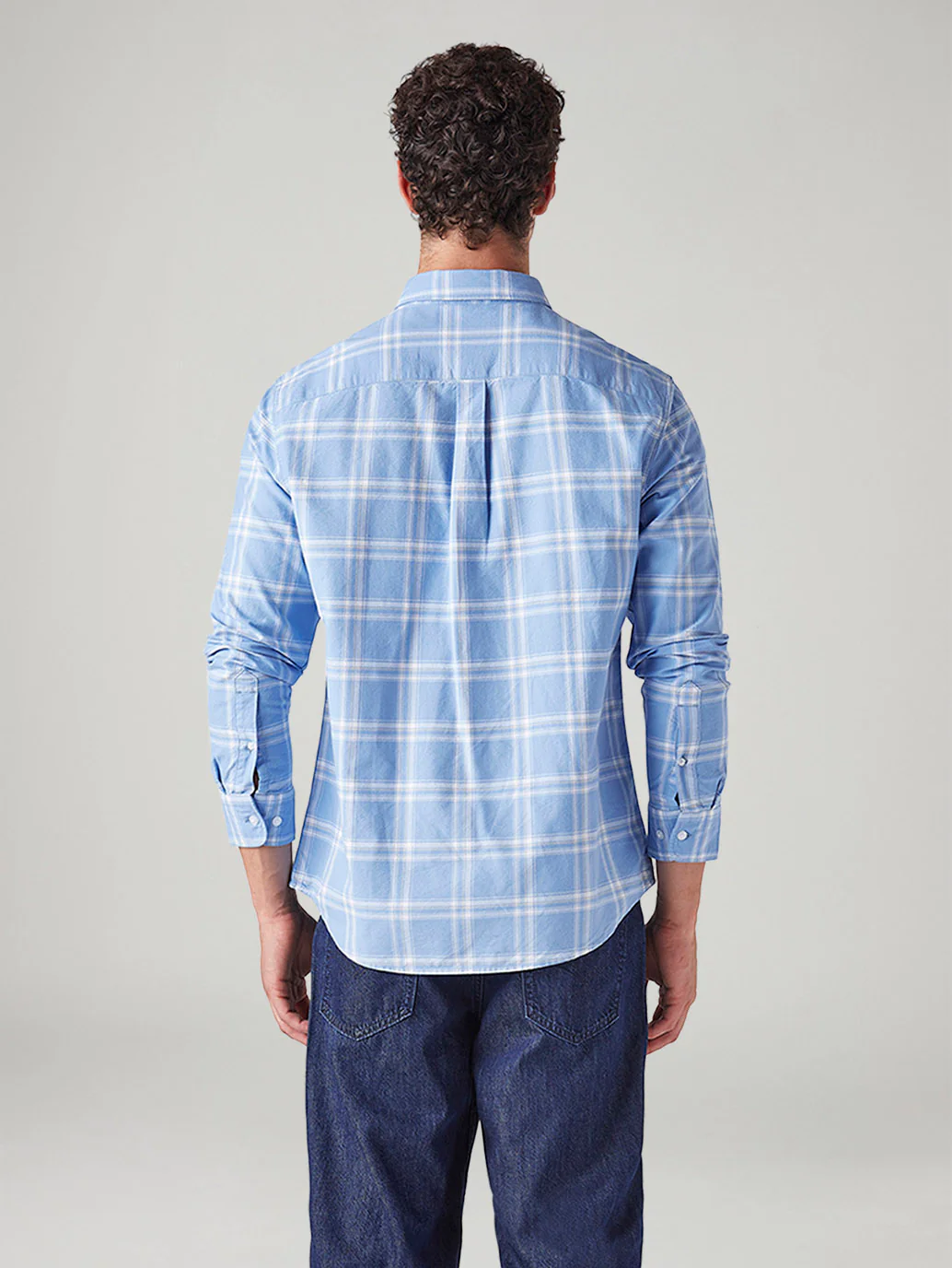 Men's Plaid Slim Fit Oxford Shirt - Image 2