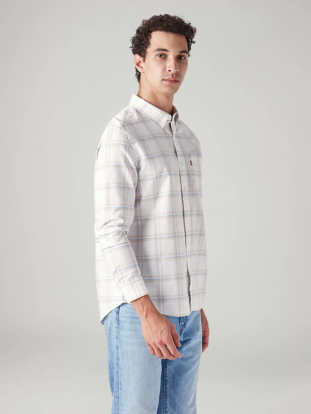 Men's Plaid Slim Fit Oxford Shirt - Image 5