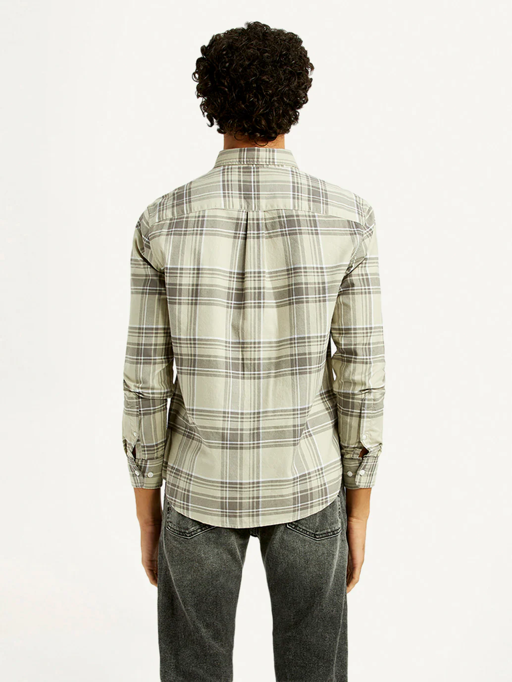 Men's Plaid Slim Fit Oxford Shirt - Image 2