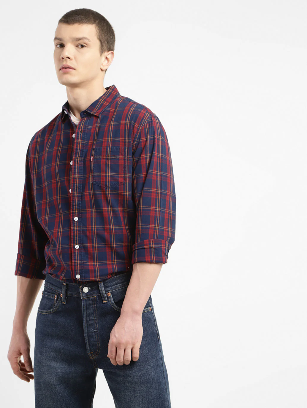 Men's Checkered Slim Fit Shirt