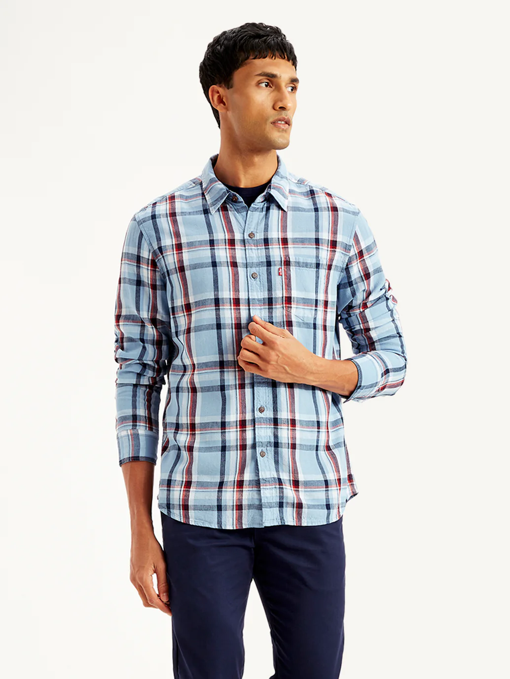 Men's Plaid Slim Fit Shirt - Image 2