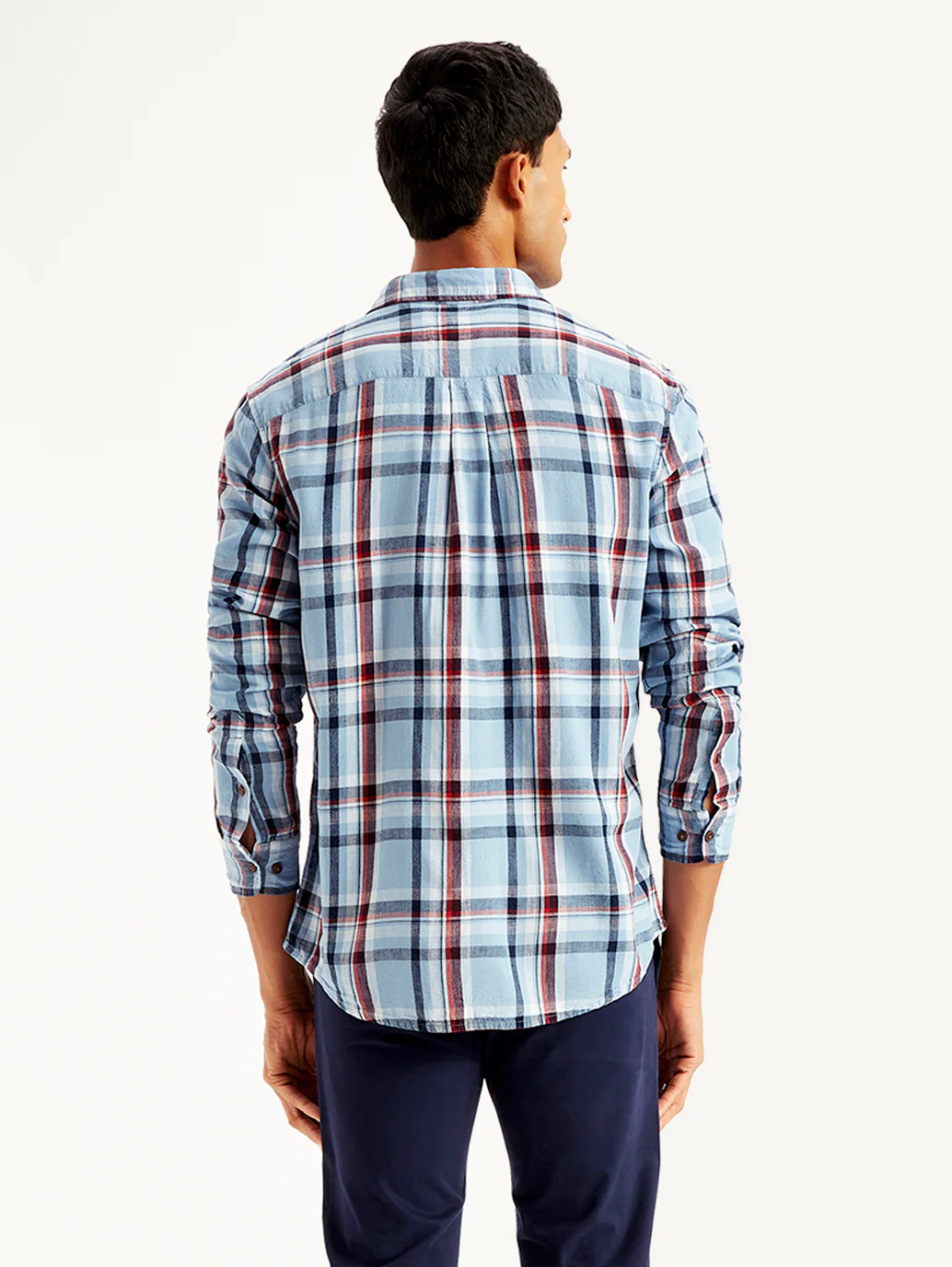 Men's Plaid Slim Fit Shirt - Image 3