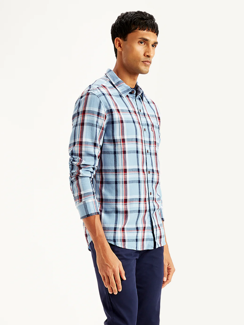 Men's Plaid Slim Fit Shirt - Image 5