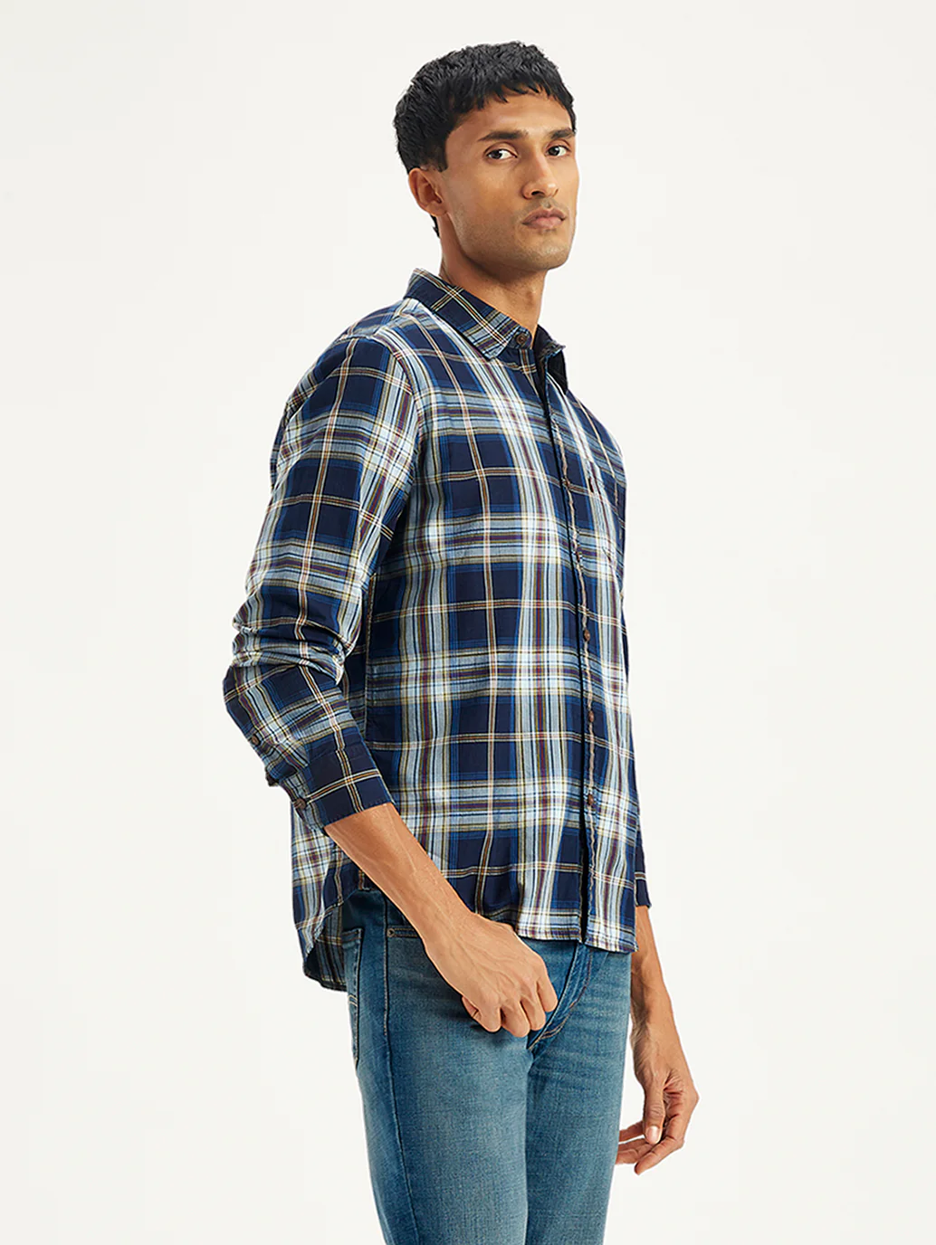 Men's Plaid Slim Fit Shirt - Image 5