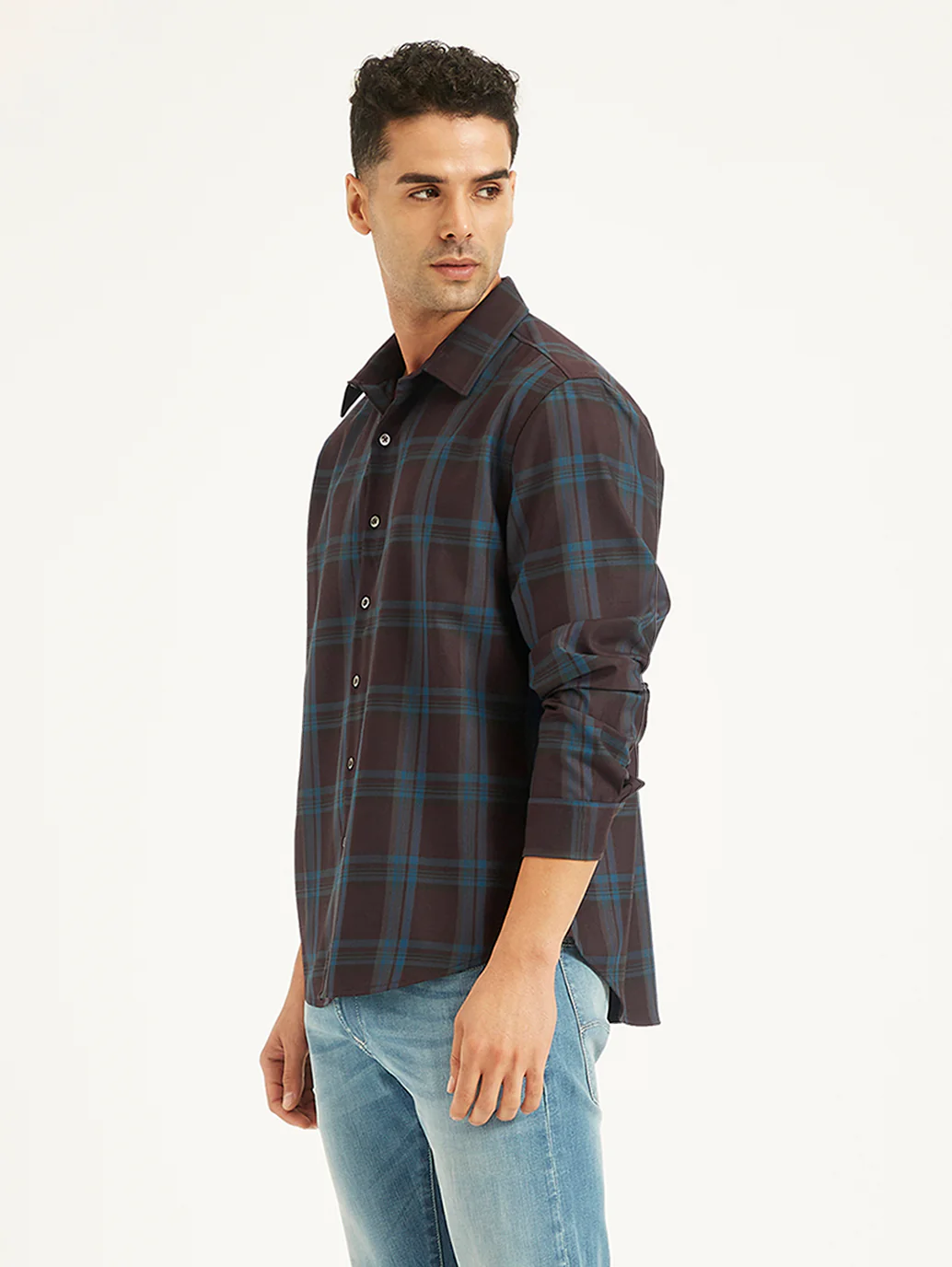 Men's Redloop Plaid Slim Fit Shirt - Image 4