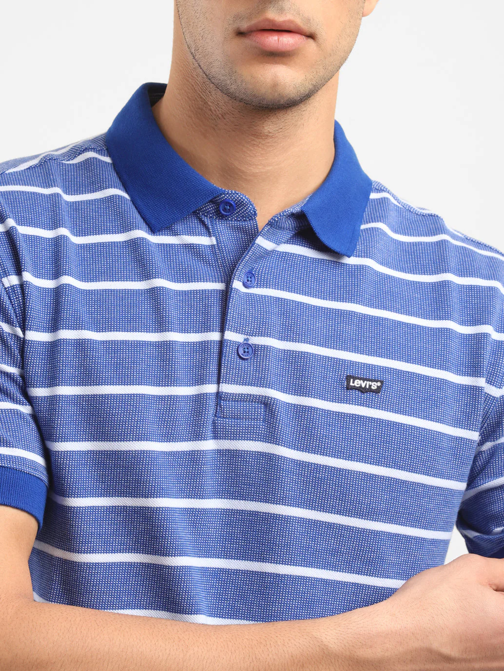 Men's Striped Polo T-shirt - Image 4