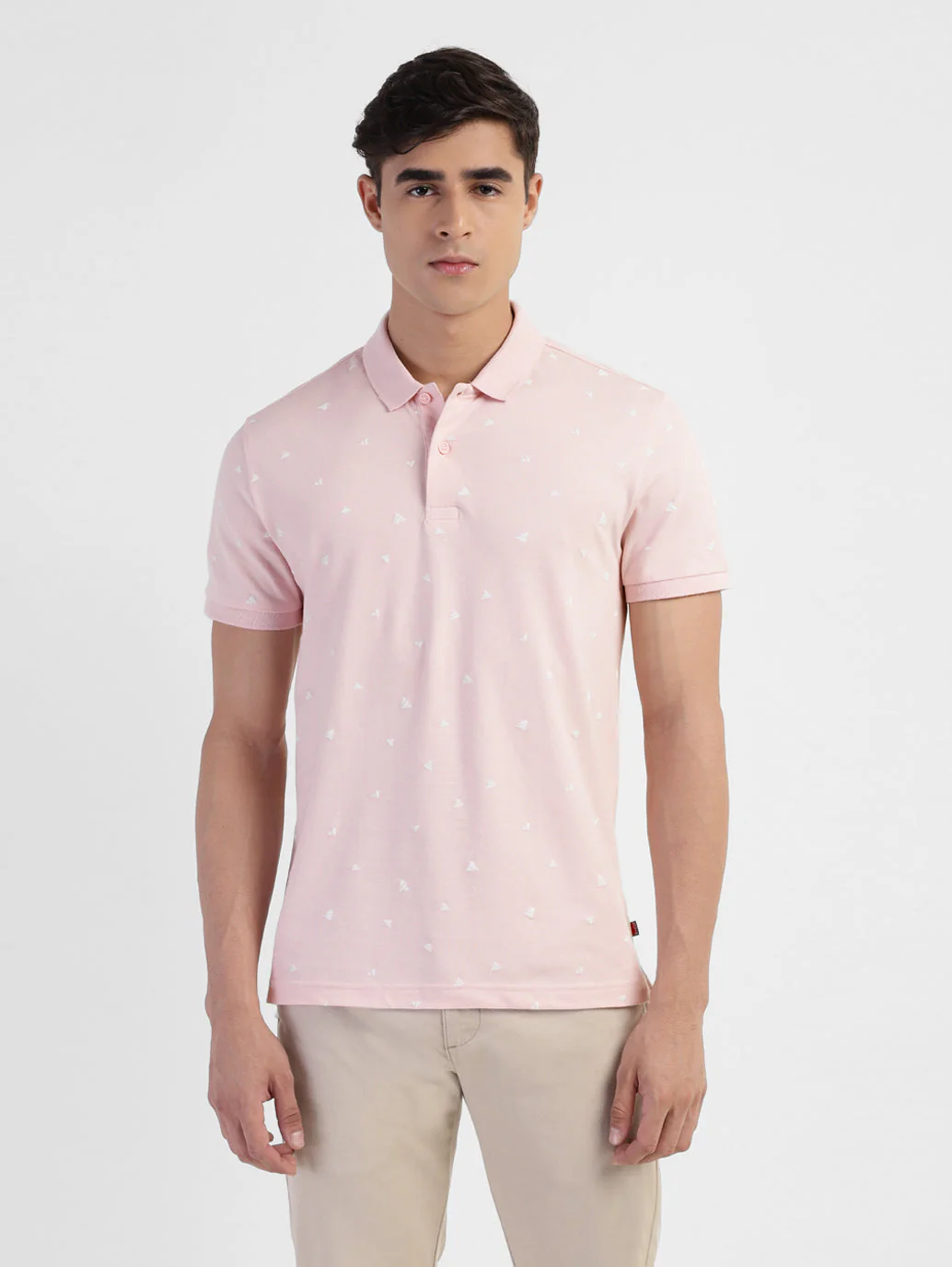 Men's Geometric Print Polo T-shirt - Image 2