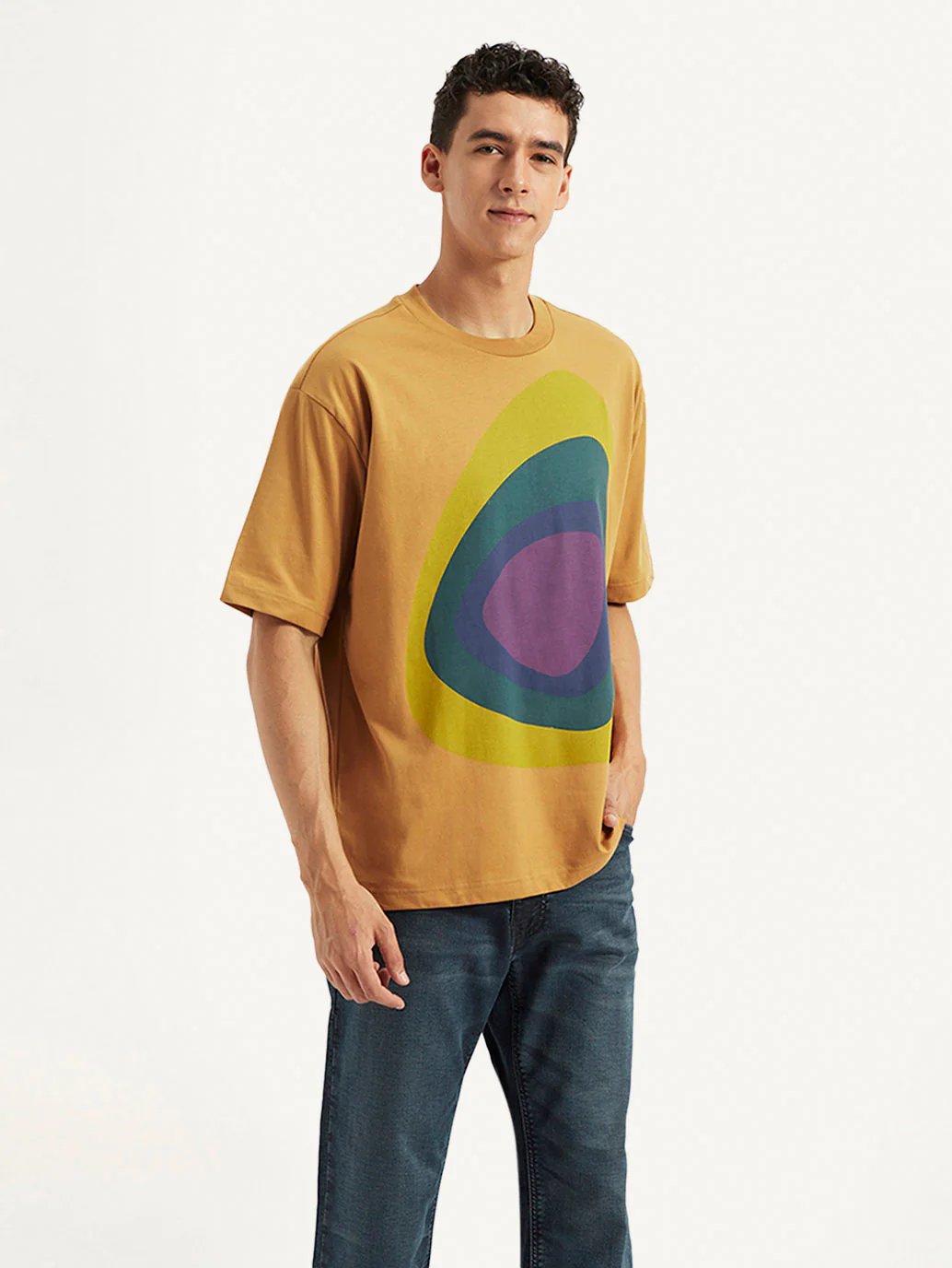 Men's Printed Loose Fit T-Shirt - Image 5