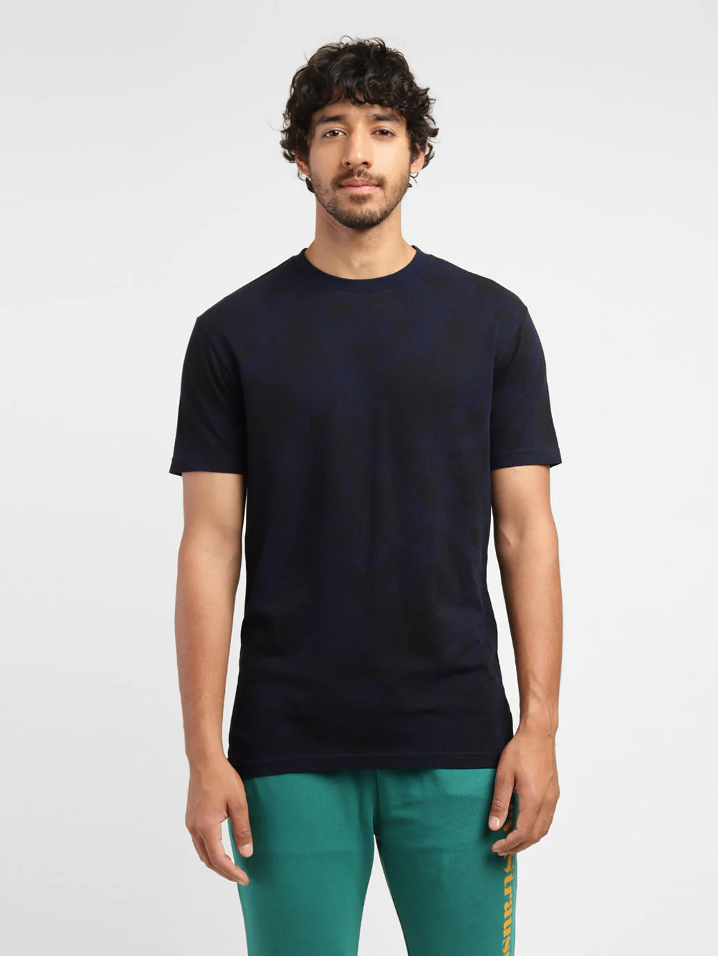 Men's Abstract Print Crew Neck T-shirt - Image 2