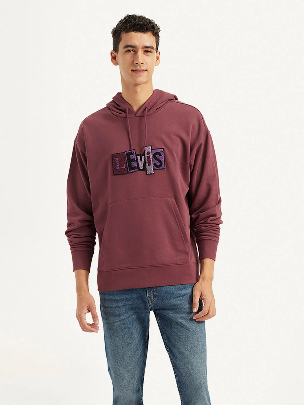 Men's Printed Maroon Sweatshirt - Image 2