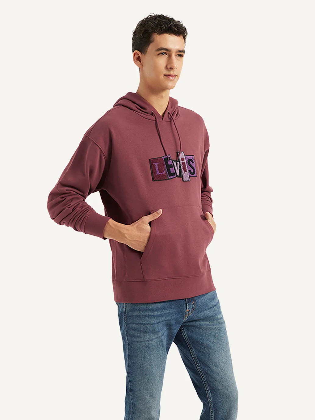 Men's Printed Maroon Sweatshirt - Image 5