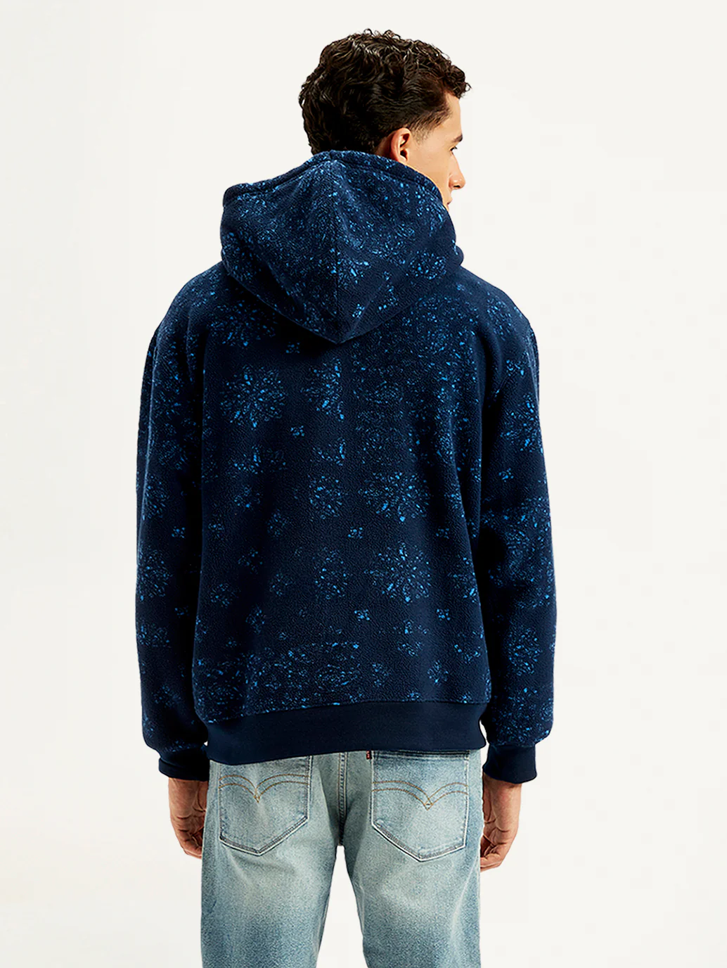 Men's Printed Navy Crew Neck Sweatshirt - Image 3