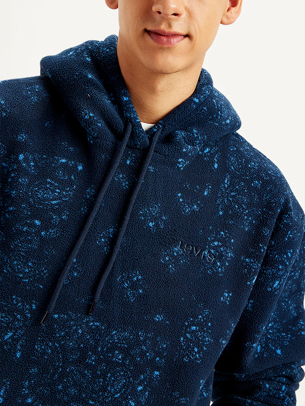 Men's Printed Navy Crew Neck Sweatshirt - Image 4