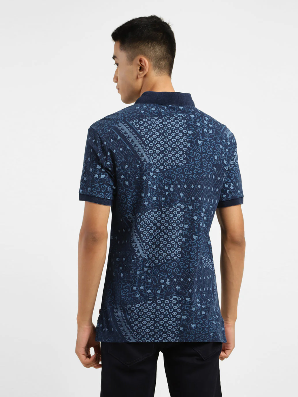 Men's Abstract Polo T-shirt - Image 3