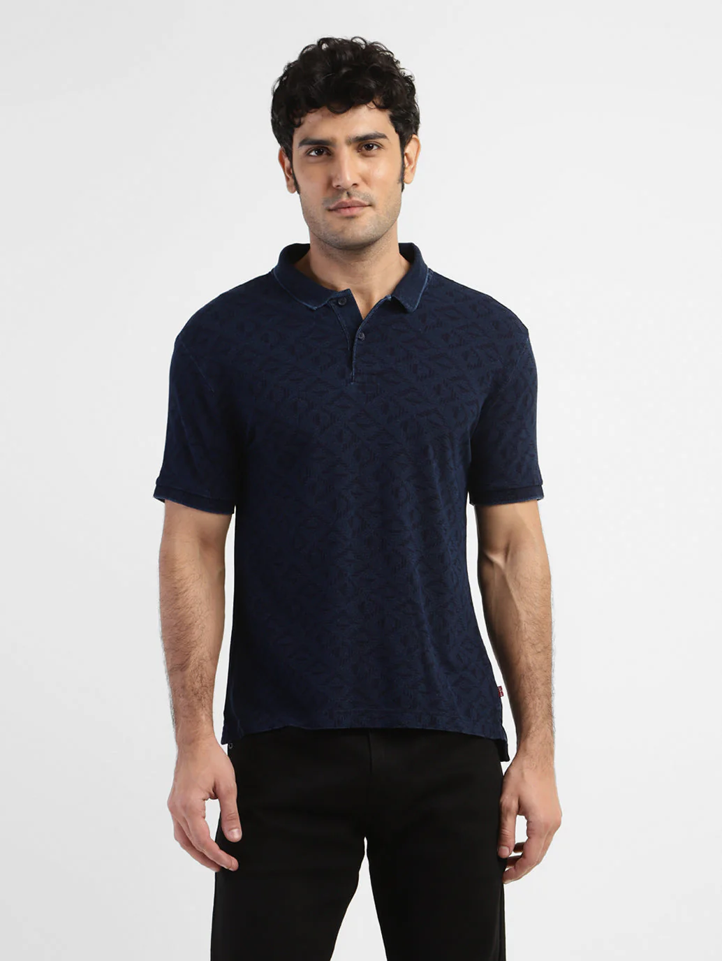Men's Geometric Polo T-shirt - Image 2