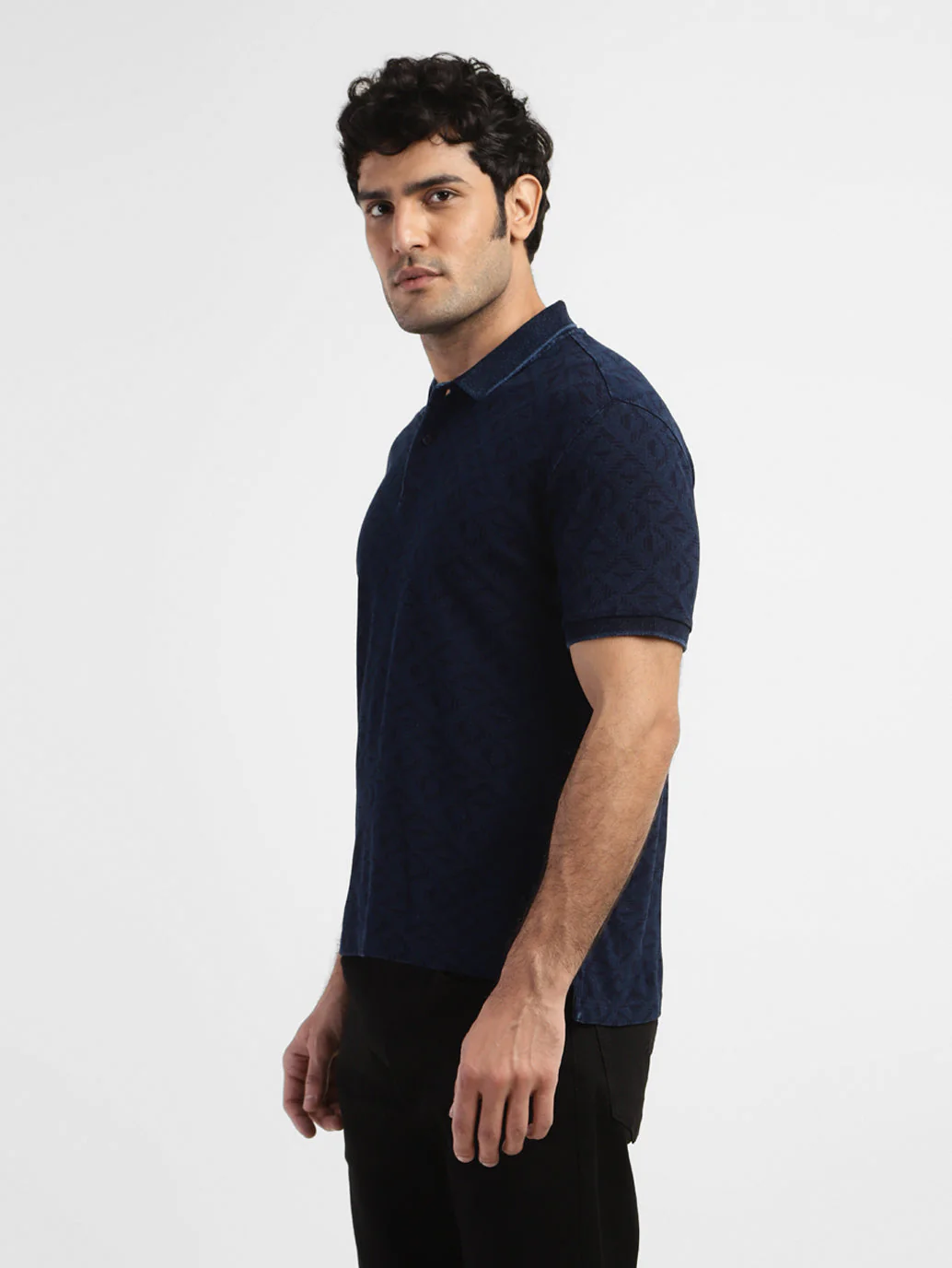 Men's Geometric Polo T-shirt - Image 4