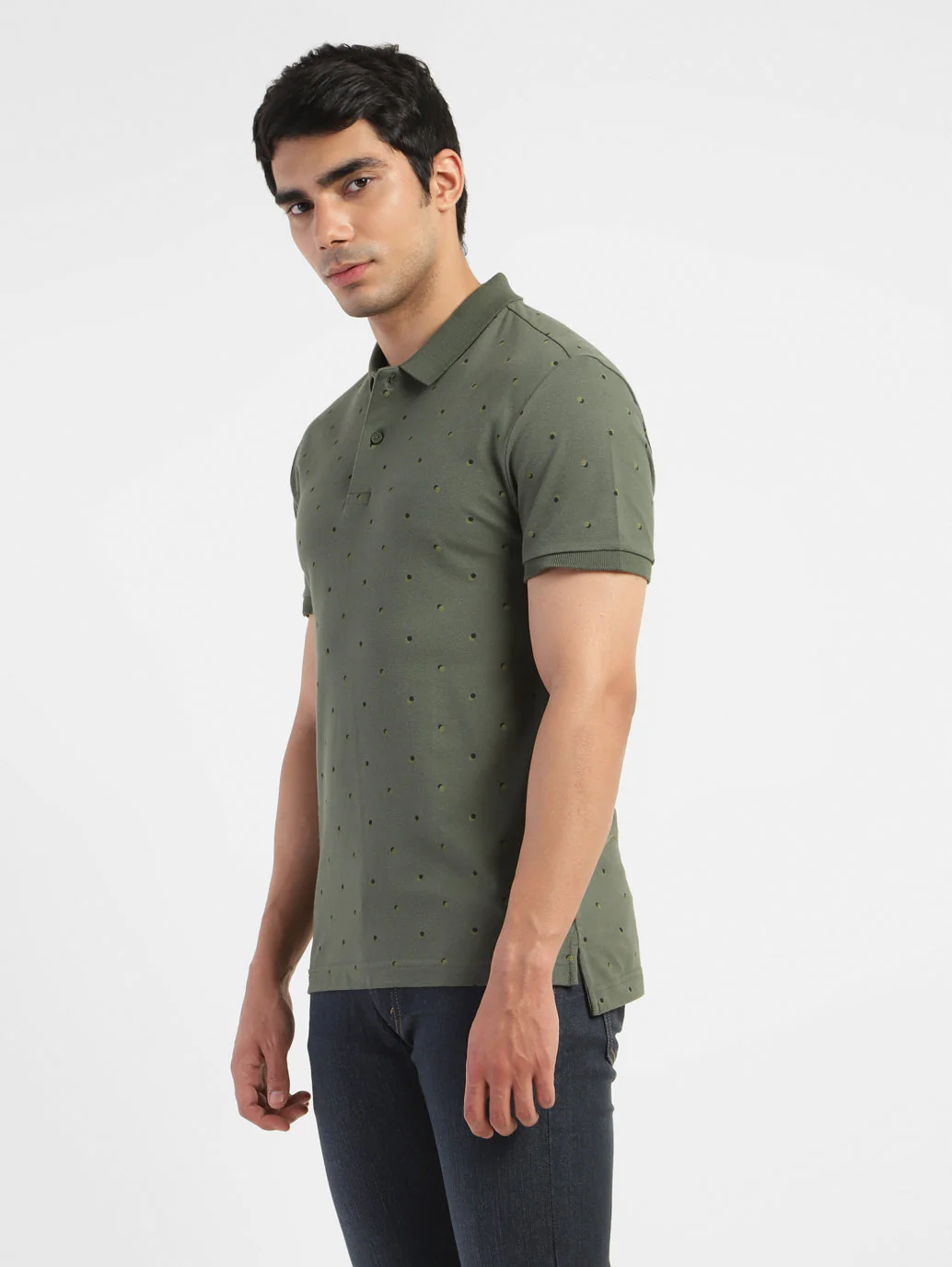 Men's Geometric Print Polo T-shirt - Image 4