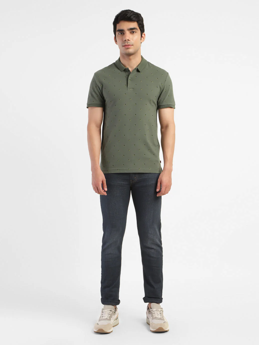 Men's Geometric Print Polo T-shirt - Image 5