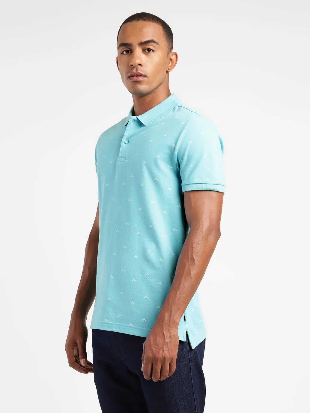 Men's Geometric Print Polo T-shirt - Image 4