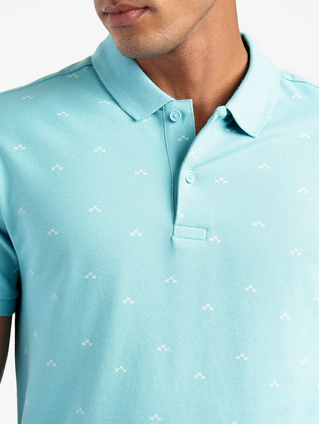 Men's Geometric Print Polo T-shirt - Image 6