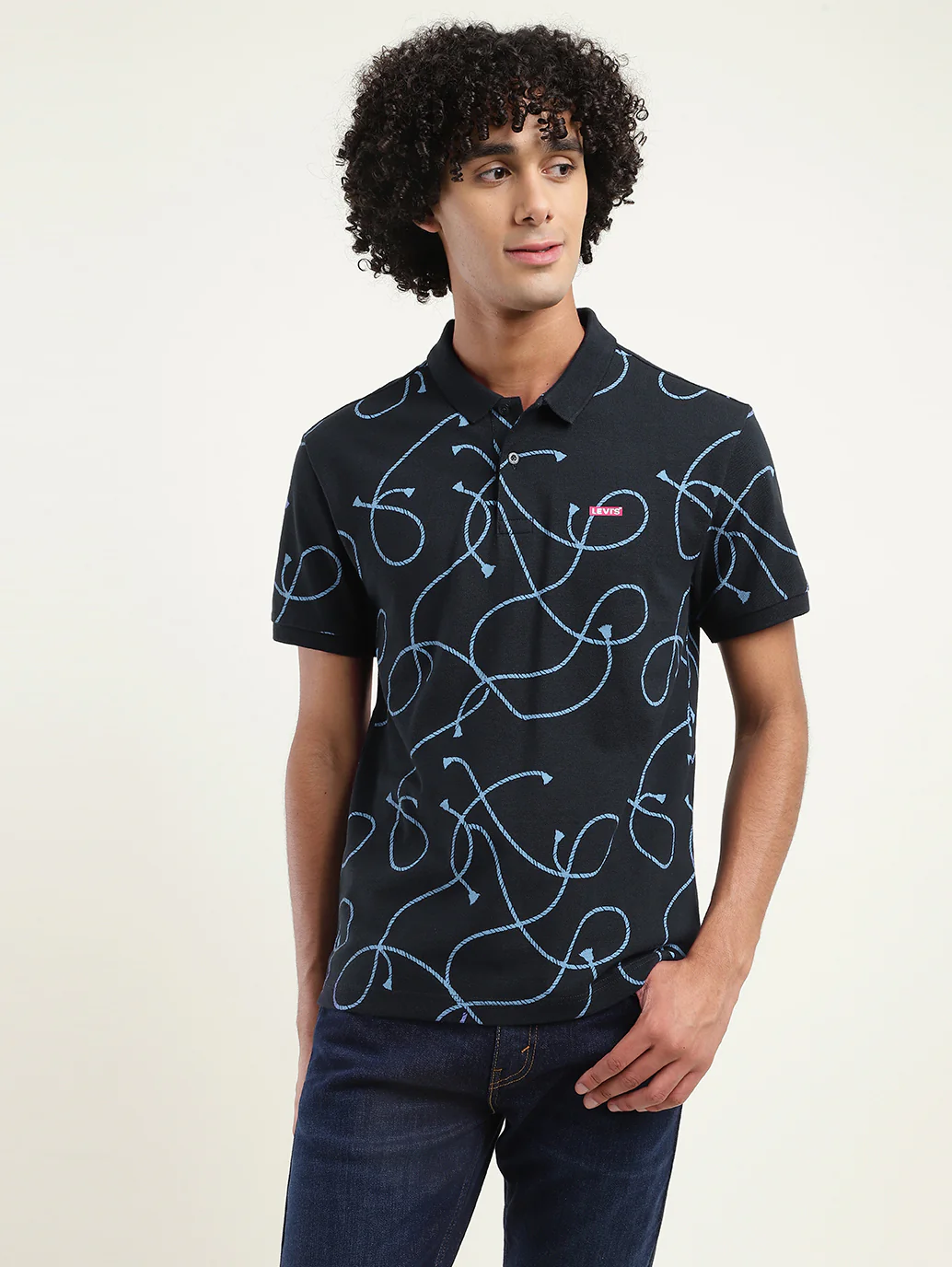 Men's Printed Polo T-Shirt - Image 2